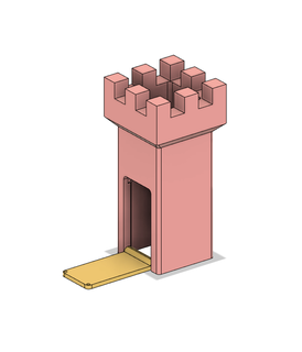 kale kule drawbridge Bölüm modüler proje Ortaçağa ait köprü oyuncak eğlence Khight savaş binalar modül 3d print model - Mito3D