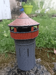 kale kule bekçi evi paketlemek durum koruma gerçekçi Odun ch Teau teau fort model diyorama inşaat oyun Sanat oyuncak 3d print model - Mito3D