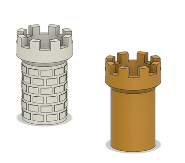 castillo torre modular proyecto medieval juguete divertido khight guerra edificios módulo 3d print model - Mito3D