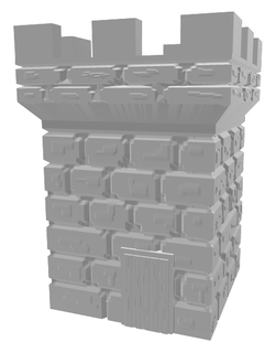 castelo torre caneta suporte porta canetas armazenamento filamento pla ttrpg Diversão surpreendente 3d print model - Mito3D