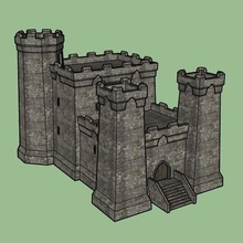 Château v1 architecture l'histoire soutien libre 3d print model - Mito3D
