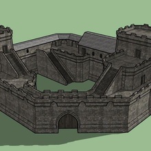 castillo v3 arquitectura modelo apoya 3d print model - Mito3D