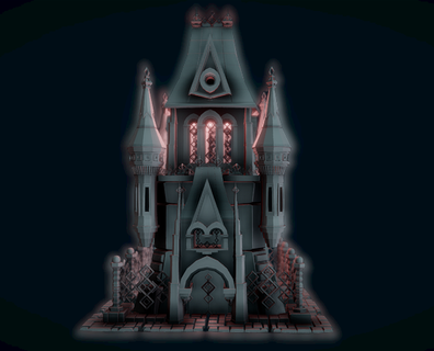 kale vampir karanlık cadı kulübe kral kraliçe krallık büyü Sanat minyatür mimari bina Yazdır 3d print model - Mito3D