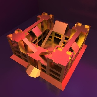 castello video gioco decorazione castello video gioco struttura decorativo 3d print model - Mito3D