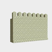 Burg Wand Architektur Zitadelle 3d print model - Mito3D