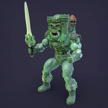 Schlosskopf motu Original Jahrgang gestylt Aktion Zahl 55 Zoll Greyskull 3d print model - Mito3D