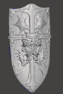Castlevania alucard escudo cosplay decoração alugado Drácula suporte sinfonia 3d print model - Mito3D