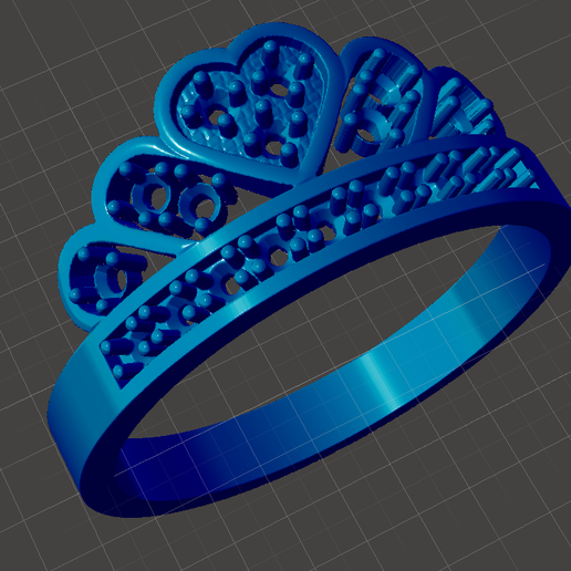 casual heart jewelry ring 3D print model - Mito3D