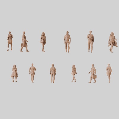 casuale arte uomo donna femmina corpo maschio pacco of persona 3d print model - Mito3D