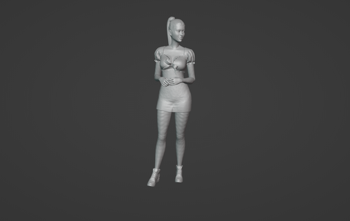 casuale strada ragazza figura sport diorama femmina modello macchina magra donna giocatore uomo maschio 3d print model - Mito3D
