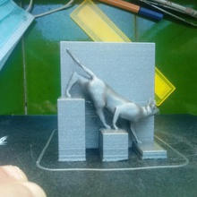 cat's footplate pencil cat art sculpture house desk pencils 3d print model - Mito3D