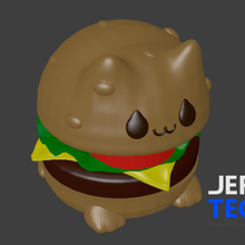 gato-burguer vários bonito animais cat hamburger concurso alimentos catburguer anvorgueso 3d print model - Mito3D
