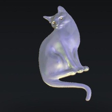 cat art 3d print model - Mito3D
