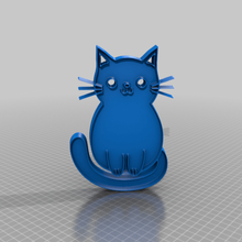 cat art 25d 2d 3d print model - Mito3D