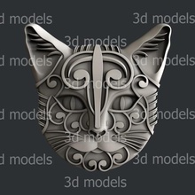 cat art 3dmodels printer bones magic artcam aspire vcarve 3d print model - Mito3D