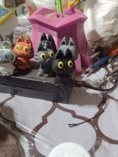 cat kitty feline pendant said halloween witch 3d print model - Mito3D