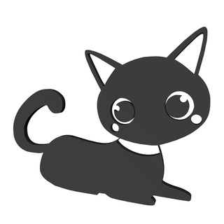 gato 3d anime negro lindo amor película naturaleza héroe contento chico manga hombres mujer estilizado dinero cómic Navidad drogas calle 3d print model - Mito3D