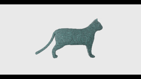 cat lovers statue decor model feline pose fury voxel form 3d beauty animal 3d print model - Mito3D