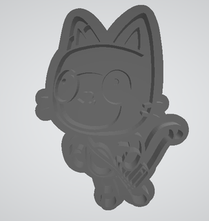 gato animal cortador cozinha animado biscoitos fundente 3d print model - Mito3D