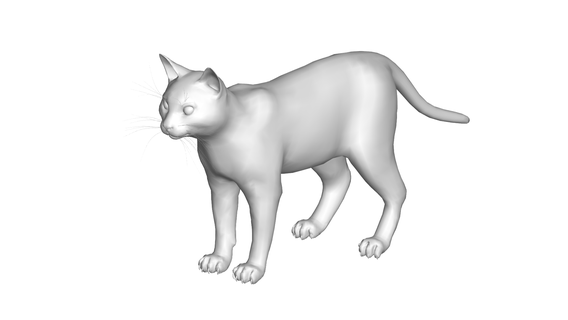 gato arte escultura animal parede ar vr meta metverso 3d print model - Mito3D