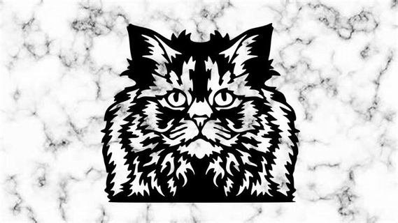 gato casa gato lua deco vegano animal decoração tabela parede 3d print model - Mito3D