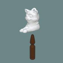 gatto fiala interruttore portachiavi gadget cane veterinario vaccino 3d print model - Mito3D