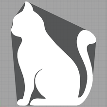 gatto - decorazione 2d casa chat cat la 3d print model - Mito3D