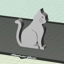 kedi oturan bıyıklı oluk gömme oyun hayvanlar oyuncak tabby evcil hayvan pet kitty yavrusu garfield 3d print model - Mito3D