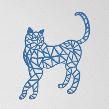 gato 2d arte bate papo deco animais 3d print model - Mito3D