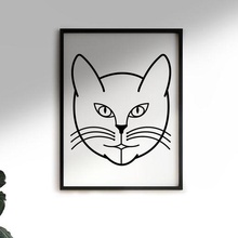 kedi hayvan duvar Sanat dekorasyon dekor süs 3d print model - Mito3D