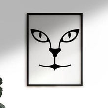 gatto animale parete arte decorazione arredamento ornamento 3d print model - Mito3D