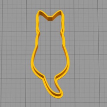 cat back- cookie cutter home cooking pet animal 3d print model - Mito3D
