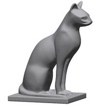 cat bastet art animal cat sculpture 3d print model - Mito3D