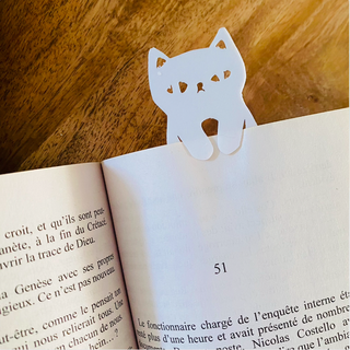 cat bookmark book bookmarker bookmarks reading literature feline nature 3d print model - Mito3D