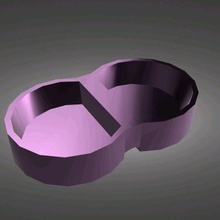 cat bowl 3d print model - Mito3D