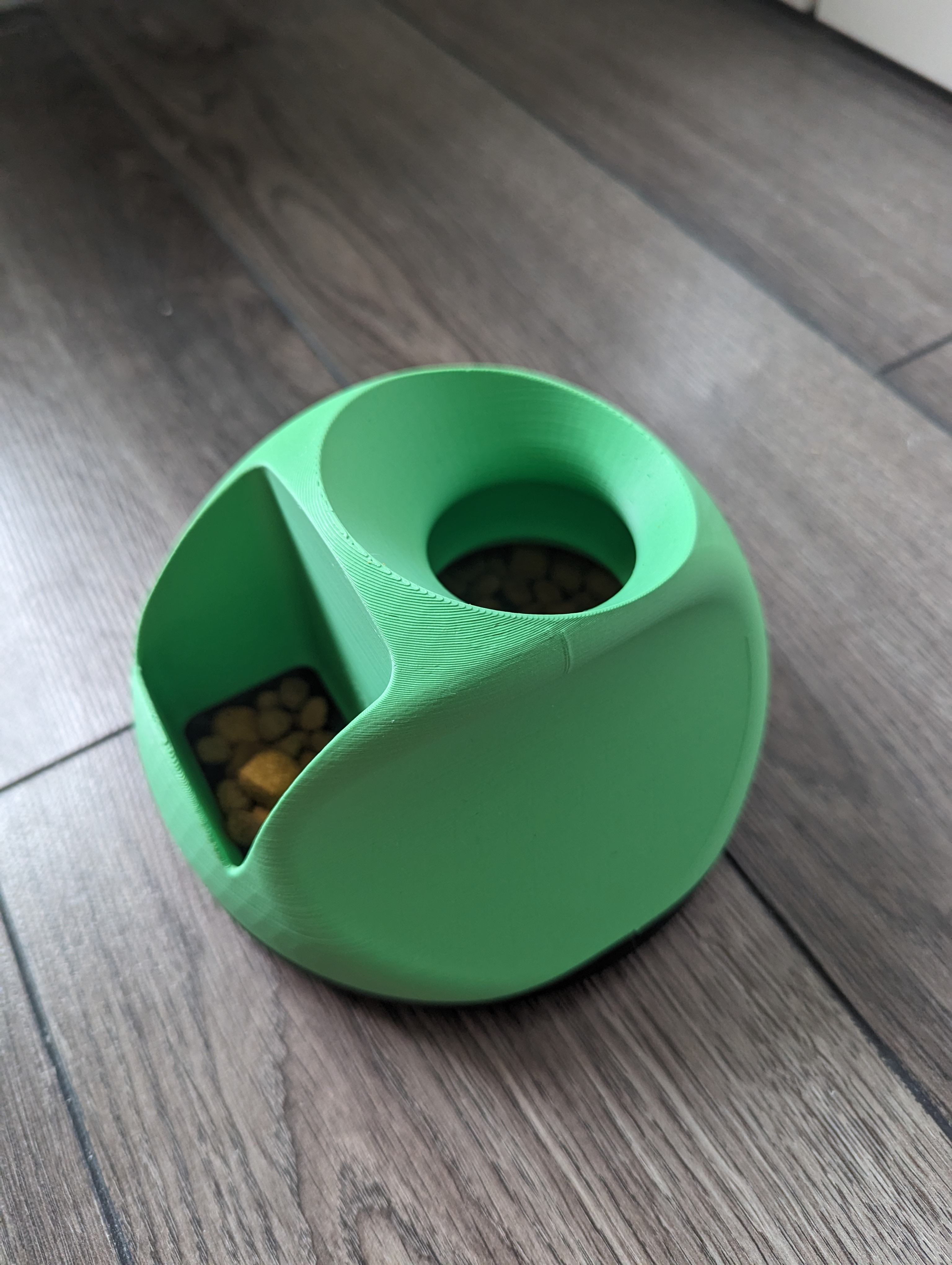 chat bol aliments lent mangeoire 3D print model - Mito3D