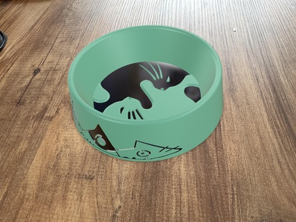 Katze Schüssel Lebensmittel Design 3d gedruckt einzigartig Modell 3d print model - Mito3D