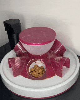 cat bowl cover canteen animal transport gadget kibble 3d print model - Mito3D