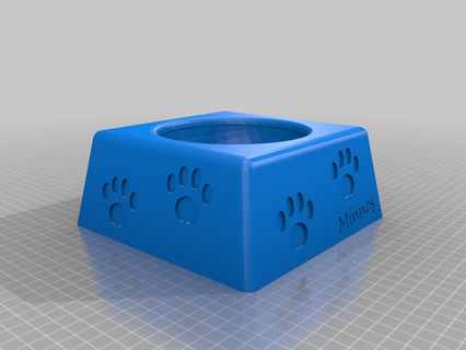 gato tigela minno mamãe kab vol 2 animais estimação 3d print model - Mito3D