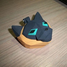 chat boîte 3d print model - Mito3D