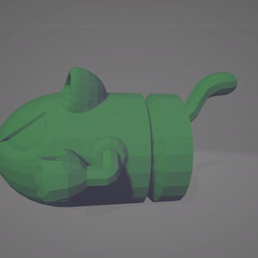 gatto proiettile 3D print model - Mito3D