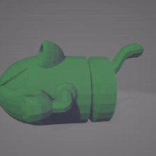 kedi madde işareti 3d print model - Mito3D