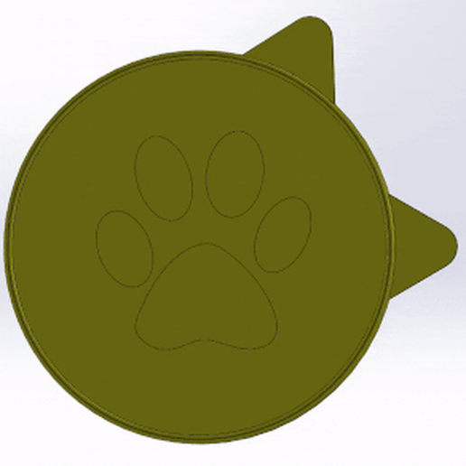 gato gorra artilugio comida tapa 100mm cubierta carcasa funda estaño 3D print model - Mito3D