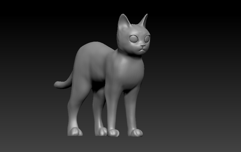 kedi karikatür oyuncak Sanat 3D print model - Mito3D