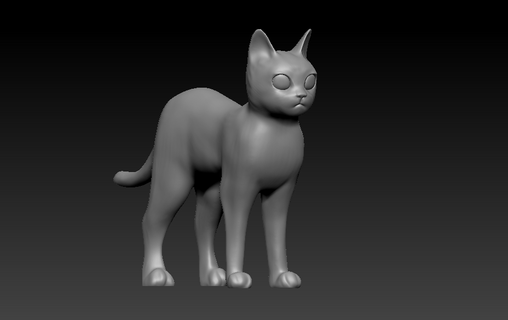 gato desenho animado brinquedo arte 3d print model - Mito3D