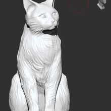 Katze Base 2 Kunst Tier Pelz niedlich nett Farbe Skulptur 3d print model - Mito3D