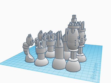 cat chess pieces toy cats game 3d print model - Mito3D