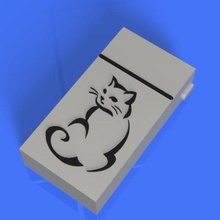chat cigarette boîte cigare fumée cigarettes smoking fumeur pédé phaso portail récipient petit léger titulaire soutien animal texture 3d print model - Mito3D