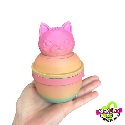 cat container screw lid game 3d print model - Mito3D