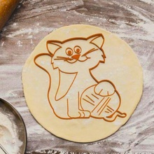 gato Galleta cortador animal animales mono cocina corte masas pastel cortadores panadería porcelana ceramine arcilla Pastelería marcador marcadores sellos moldes 3d print model - Mito3D